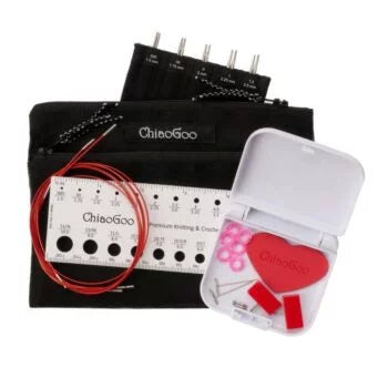 Chiaogoo Nadelset Twist red label Edelstahl , Small