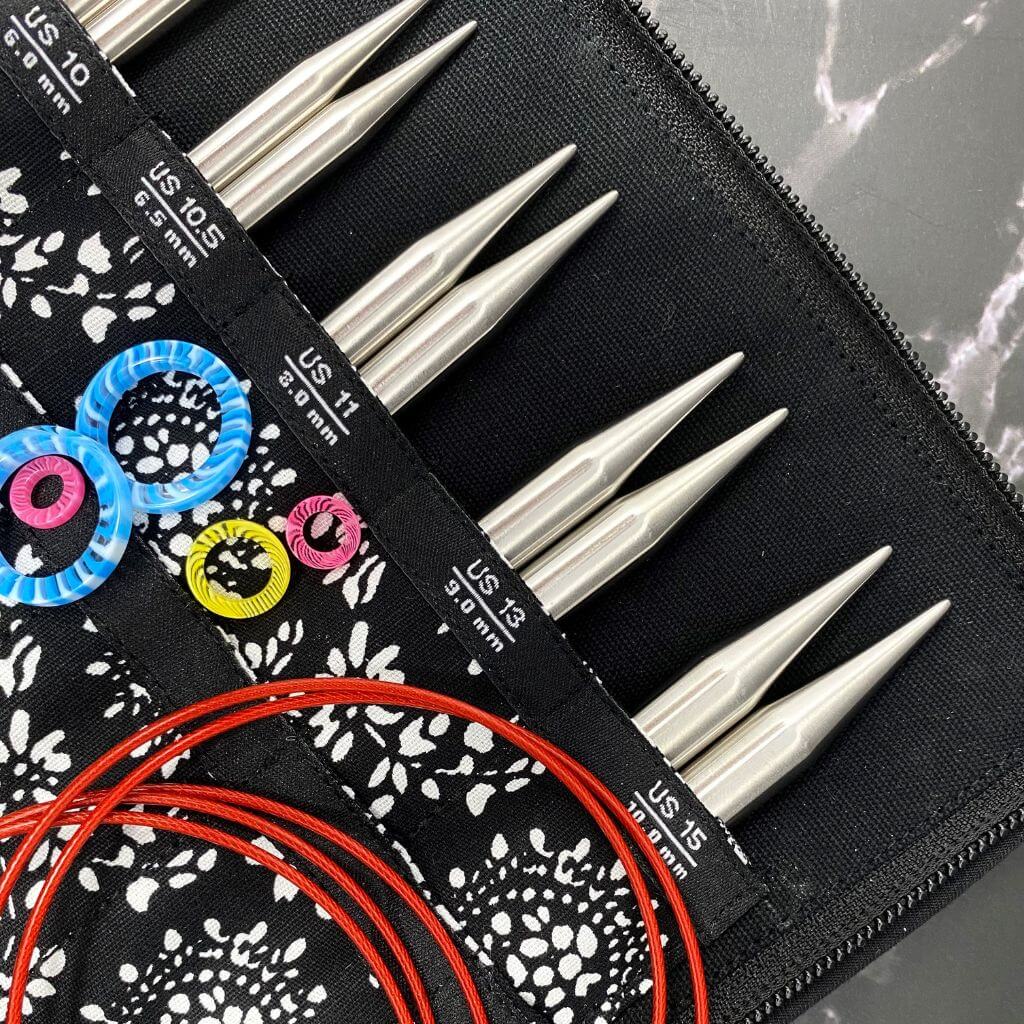 Nadelset auswechselbare Nadelspitzen Twist Red Lace