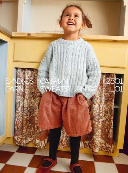 Caspian Sweater Junior 2501_01 Sandnes Garn