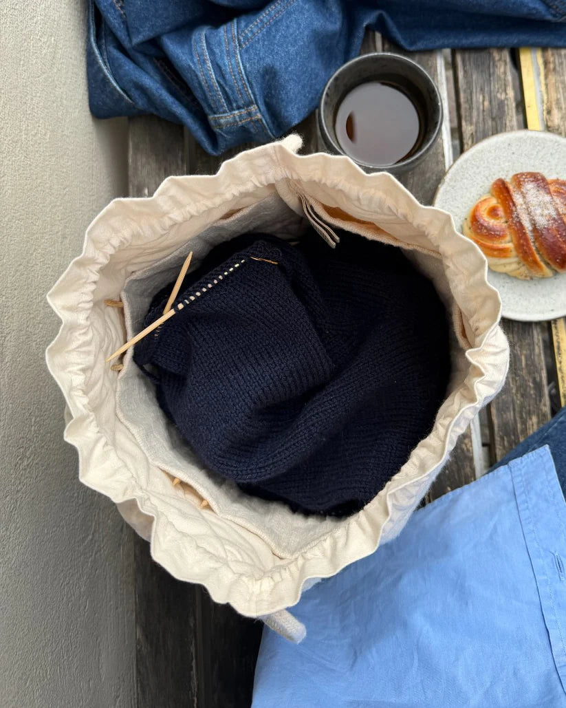 knitters project bag - Cloud