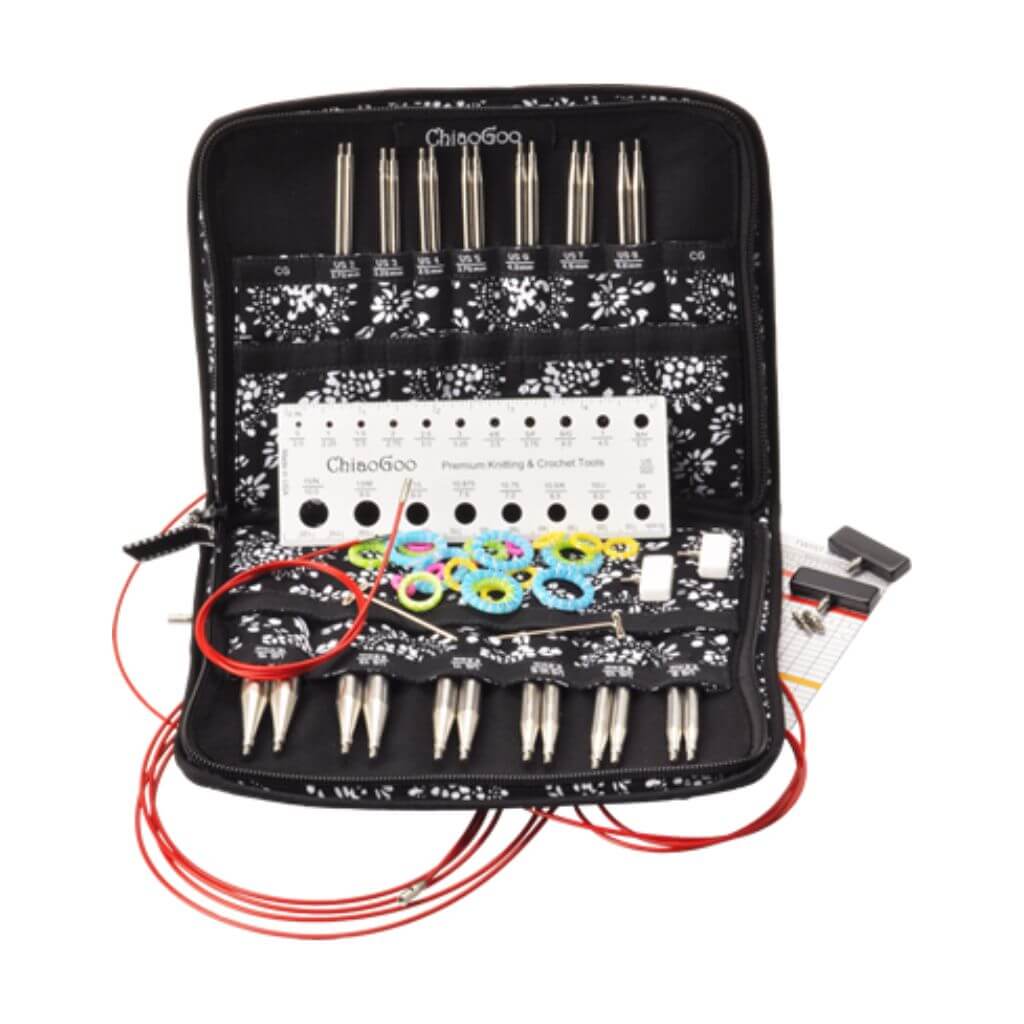 Nadelset auswechselbare Nadelspitzen Twist Red Lace