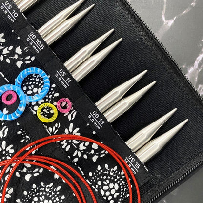 Needle Set Interchangeable Needle Tips Twist Red Lace