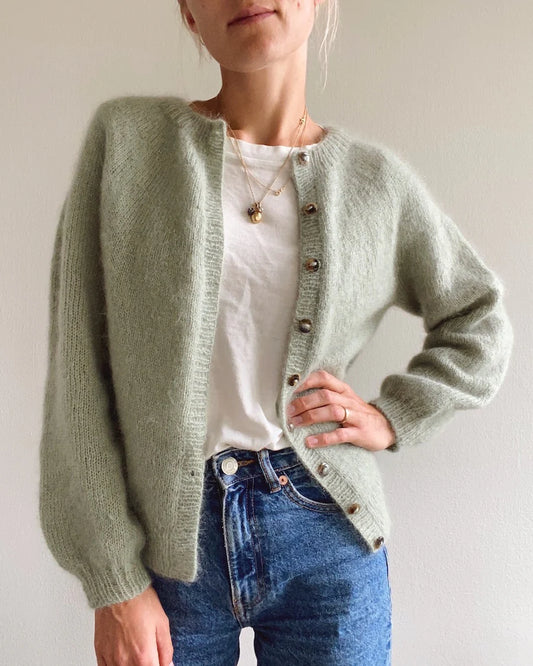 Anleitung petite knit Novice Cardigan - Mohair edition