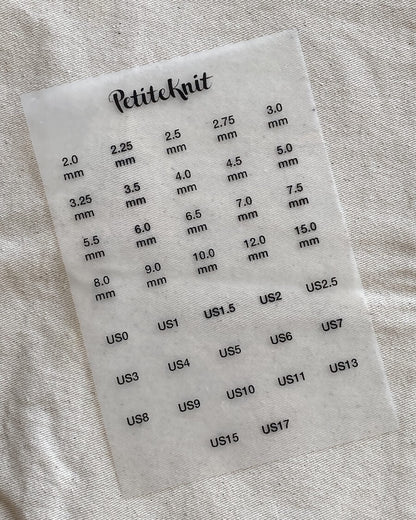 PetiteKnit Bügeletiketten für “Knitter’s Needle Case”