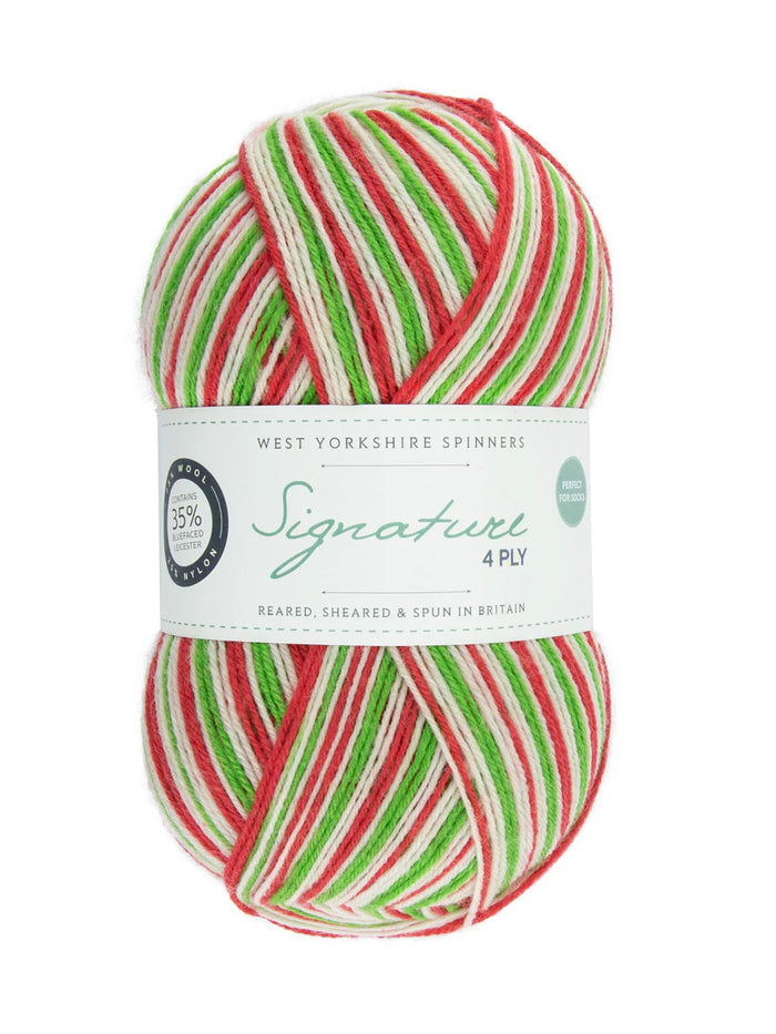 Signature Christmas Yarn 4-Ply Sock Yarn - West Yorkshire Spinners